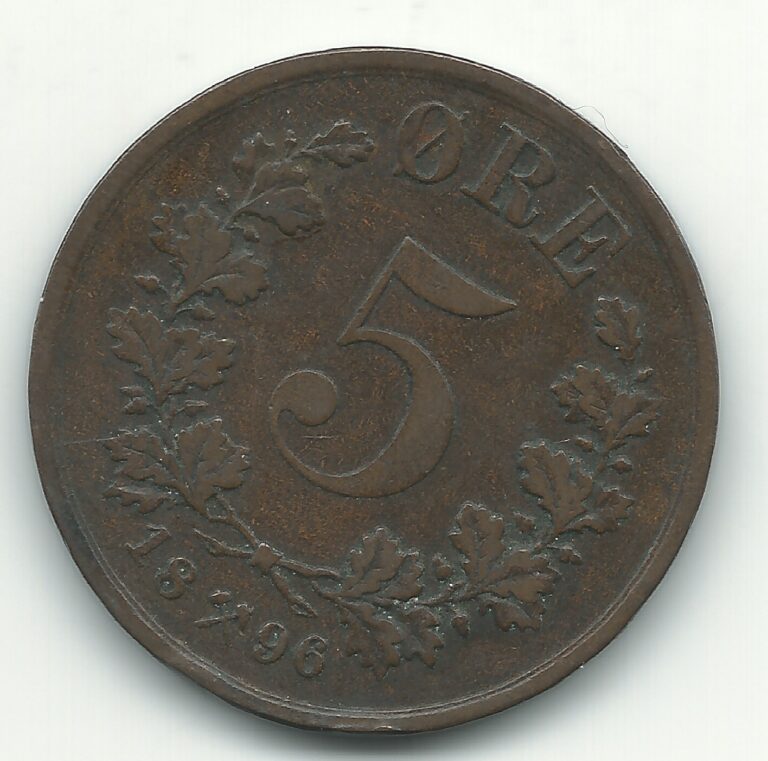 Read more about the article VERY NICE HIGH GRADE XF 1896 NORWAY 5 ORE COIN-JUN242
