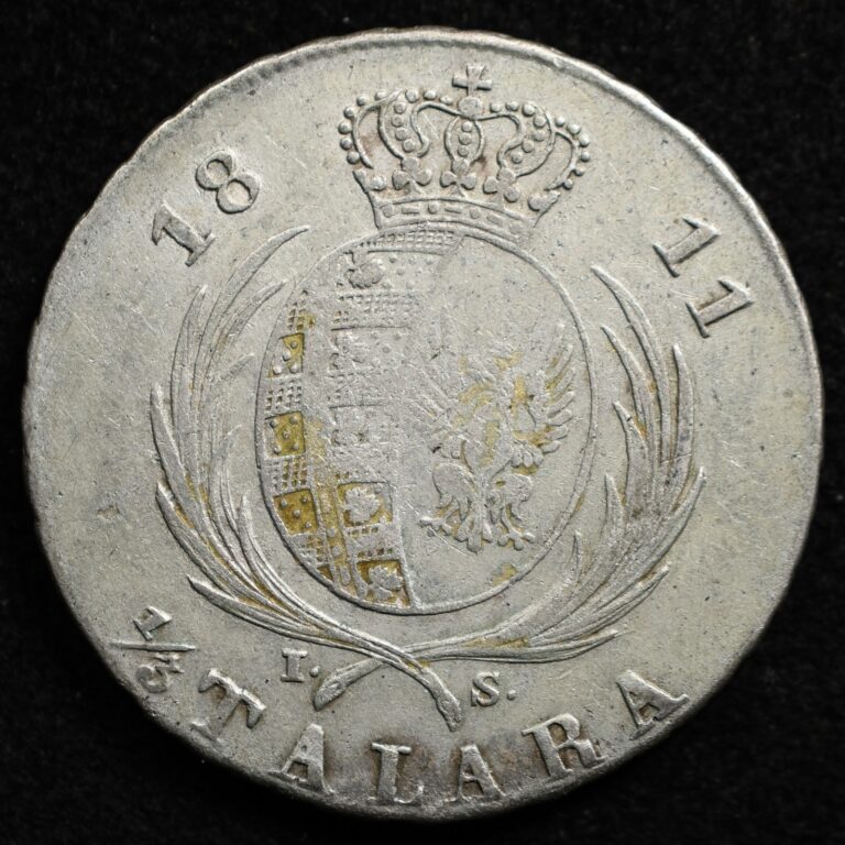 Read more about the article Poland 1/3 Talara 1811Is  Coin  Silver  Inv#E776