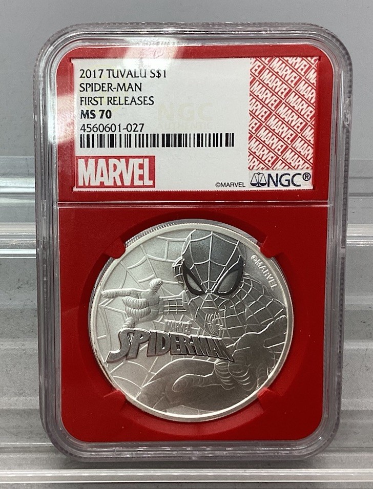 Read more about the article 2017 Tuvalu Spider-Man Silver Dollar – NGC – MS 70 – First Releases