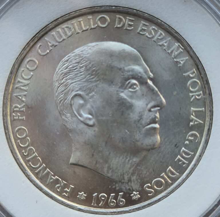 Read more about the article Lustrous Spain 1966 100 Pesetas Silver Coin