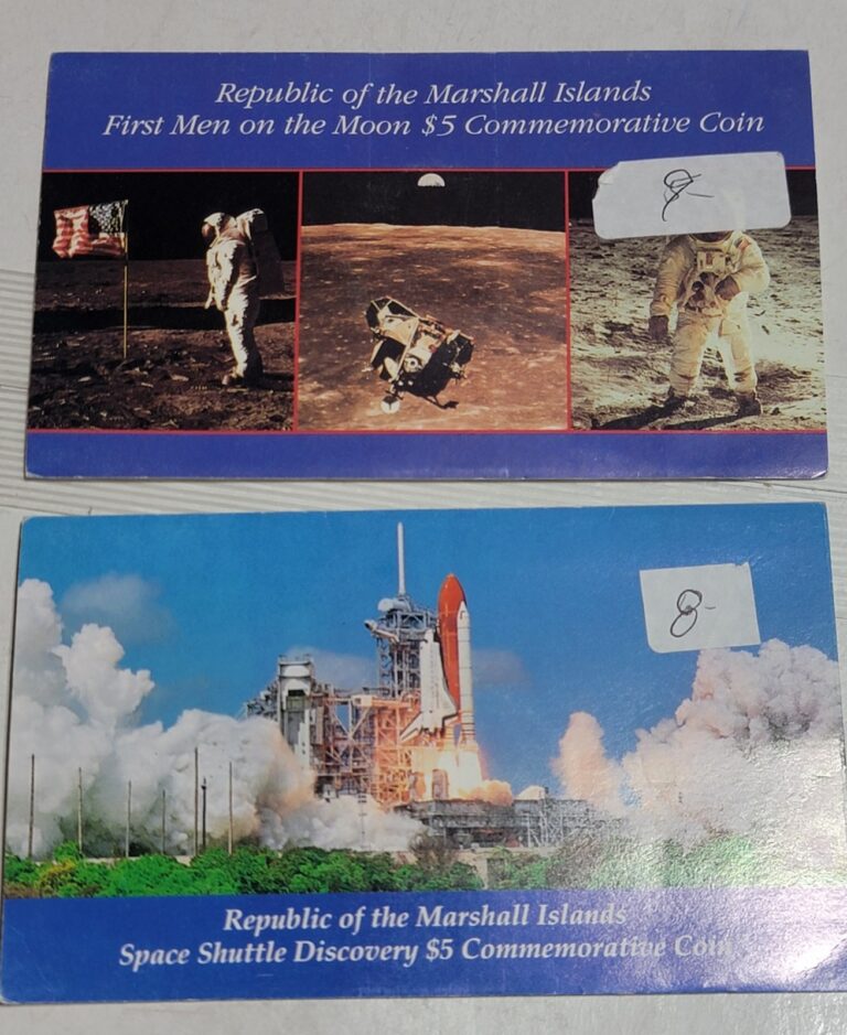 Read more about the article 2 MARSHALL ISLANDS $5 COINS T3