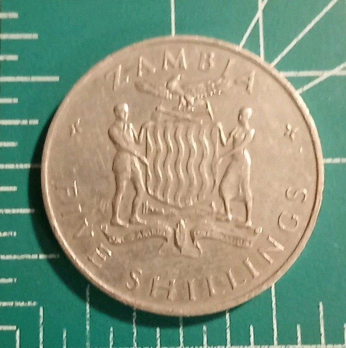 Read more about the article Zambia  5 Shillings   1965  KM#4  10K Mintage