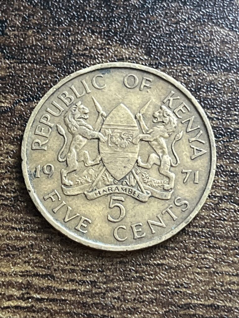 Read more about the article 1971 Kenya 5 Five Cents Actual Coin TB6777*