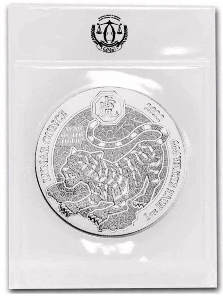 Read more about the article 2022 Rwanda Lunar Ounce – Year of the Tiger  1 oz Silver Coin  BU