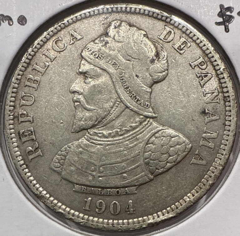 Read more about the article 1904 25 Centesimos Panama Silver 25C Coin