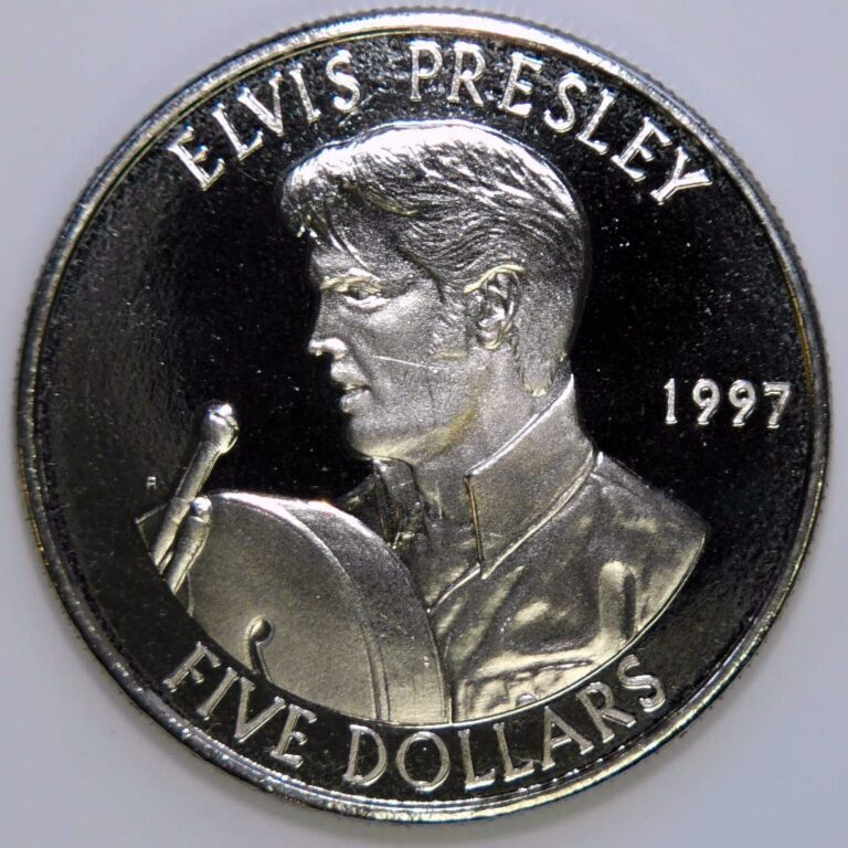 Read more about the article 1997 Marshall Islands $5 Dollar Proof Elvis Presley Commemorative Coin CS