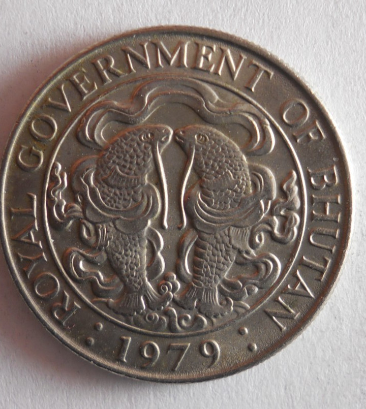 Read more about the article 1979 BHUTAN 25 CHERTTUMS – Excellent Coin – FREE SHIP – Bin #367