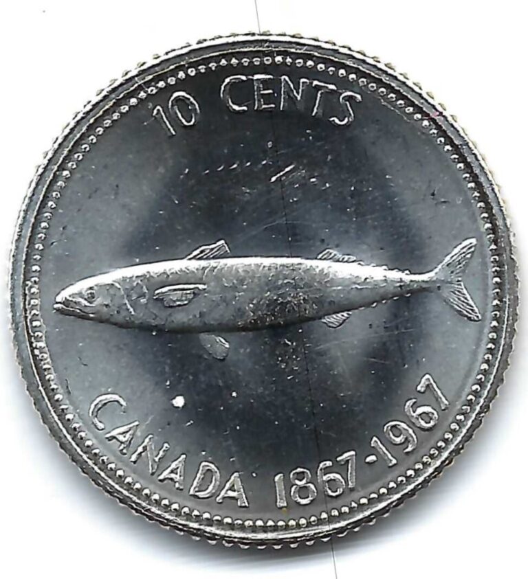 Read more about the article 1967 Canadian Brilliant Uncirculated Confederation Centennial Silver Dime Coin