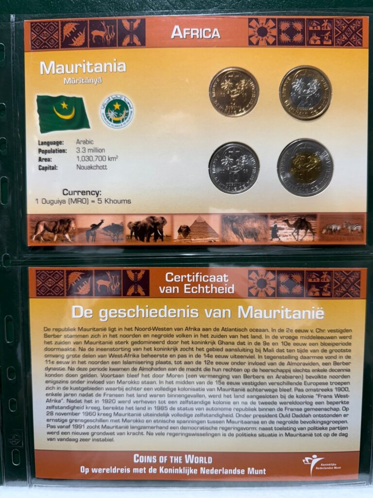 Read more about the article Littleton World Coin Set – Mauritania 4 coins with card