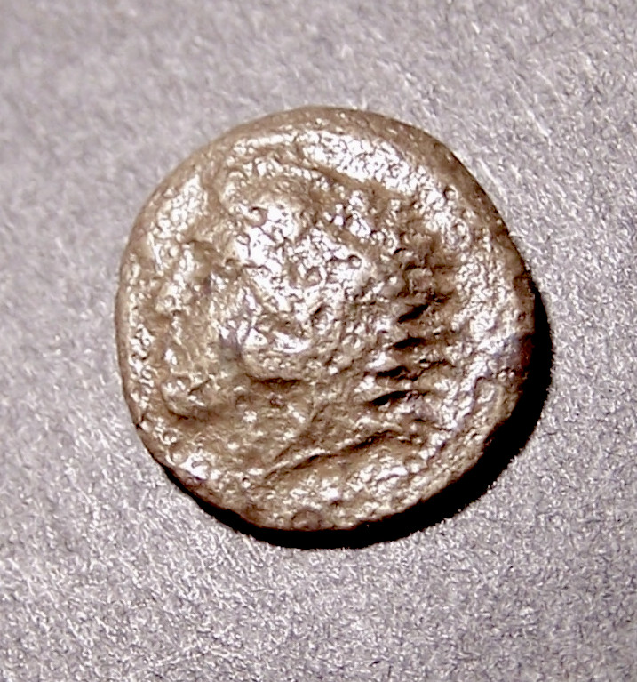 Read more about the article PHILIP II  Father of Alex the Great  HERCULES and Thunderbolt  12mm Greek Coin