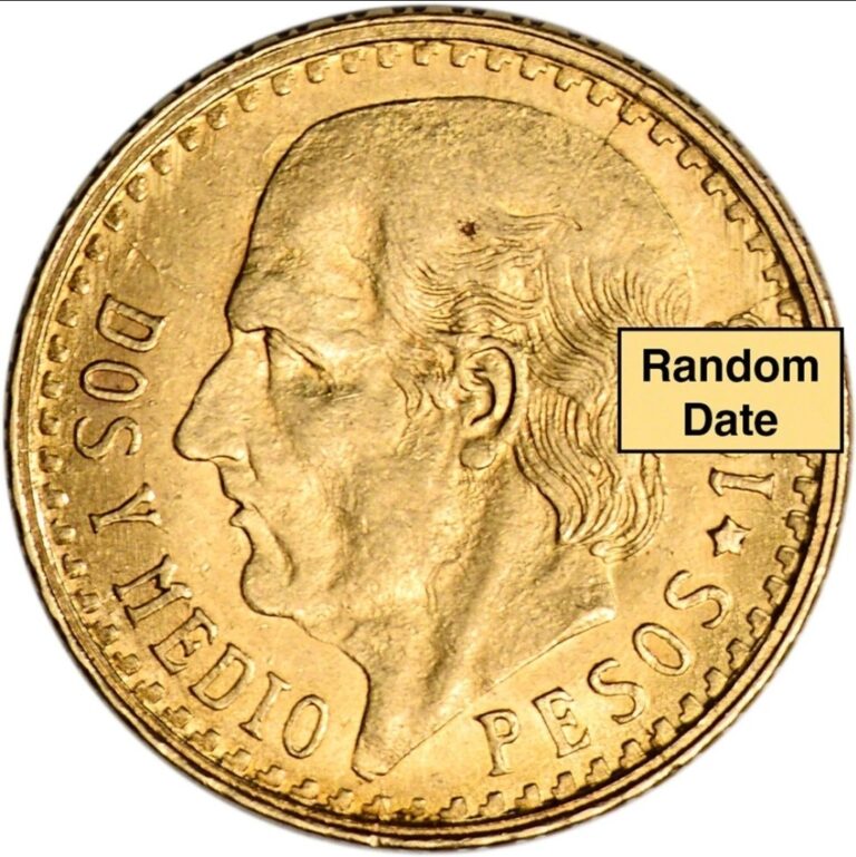 Read more about the article Mexico Gold 2 1/2 Peso .0603 oz – XF/AU – Random Date