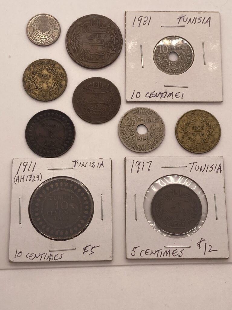 Read more about the article Tunisia Coin Lot – Early 20th Century (~1900s-1940s) Tunisian Coinage