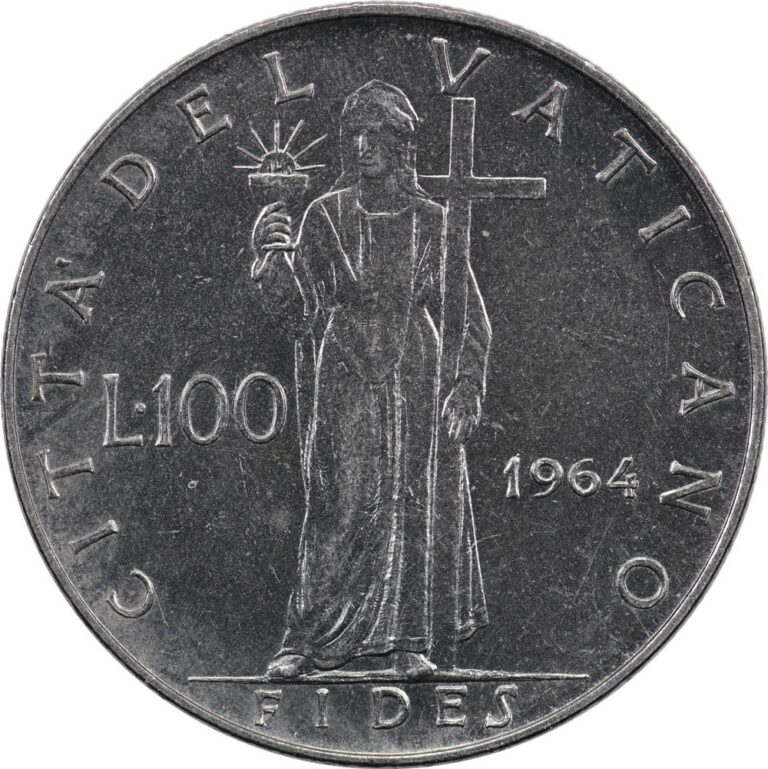 Read more about the article Vatican City – 100 Lire – 1964 – Unc – Faith – Paul VI