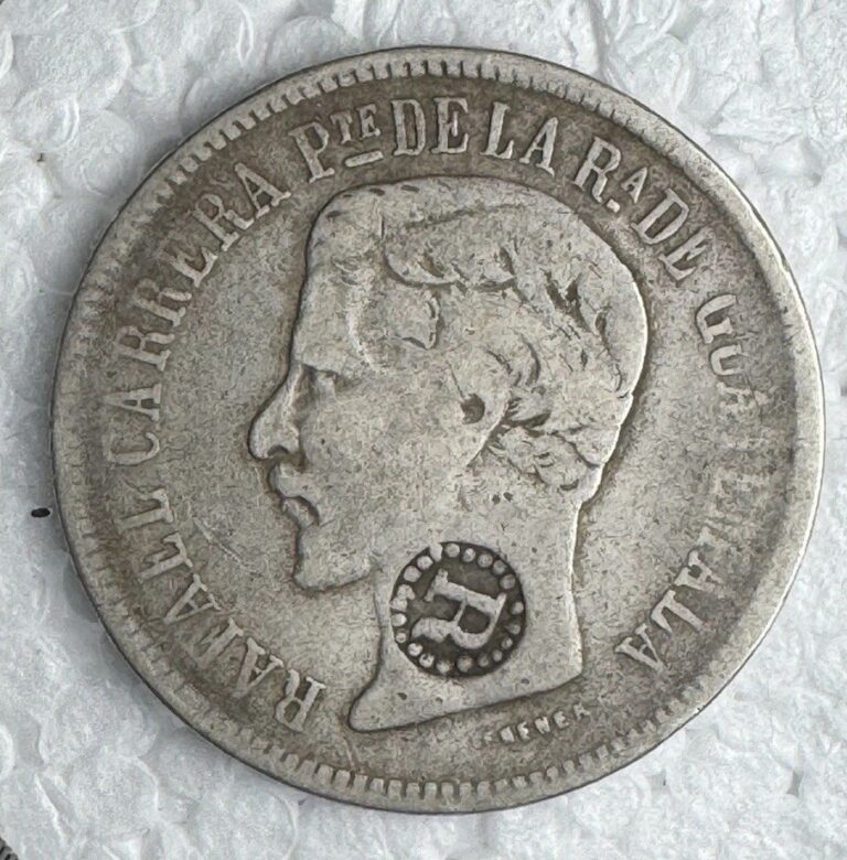 Read more about the article El Salvador Guatemala 2 Reales 1861 Type IV R Countermark Scarce