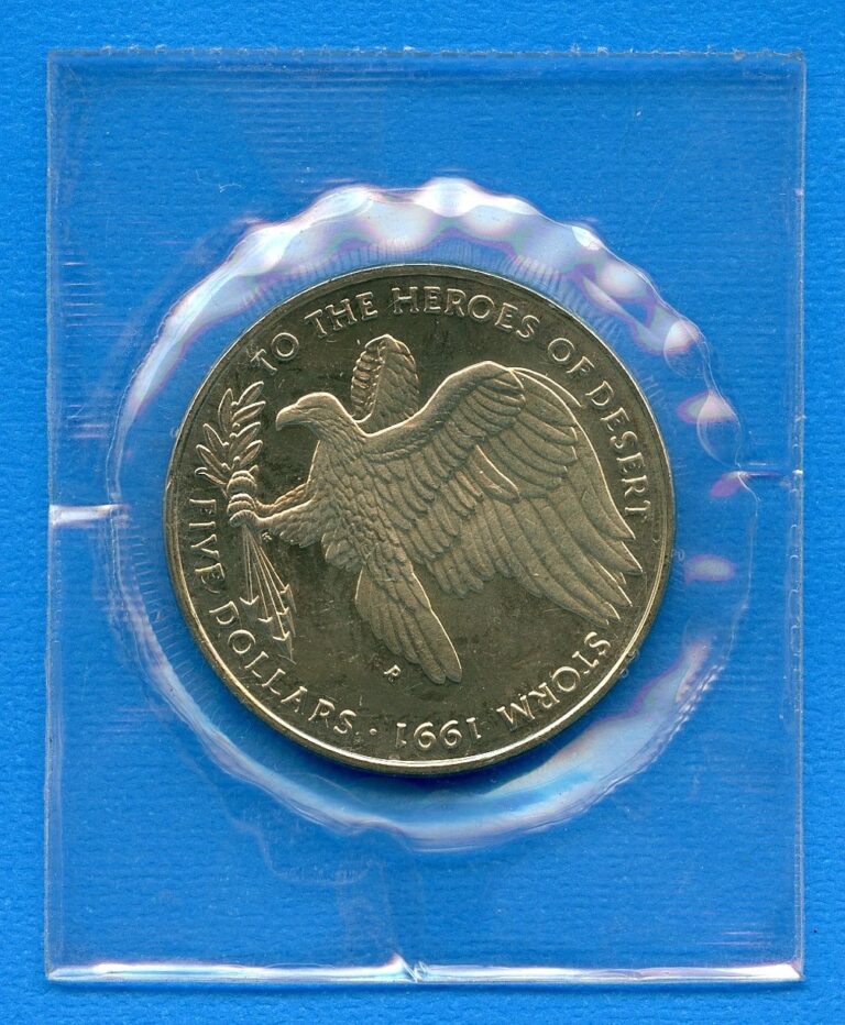 Read more about the article 1991 Marshall Islands $5 To the Heroes of Desert Storm Coin #37 Sealed