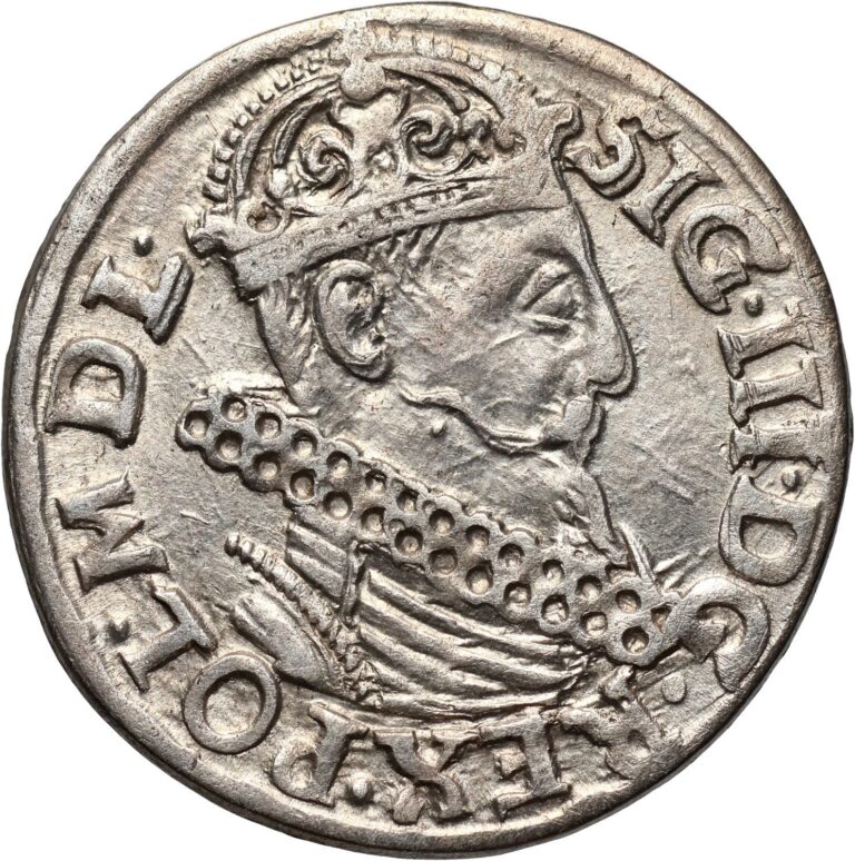 Read more about the article Silver Coin 	Polish–Lithuanian Commonw. Sigismund III Vasa  trojak 1619  Krakow
