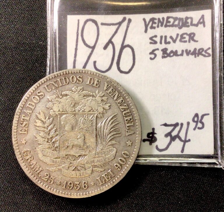 Read more about the article 1936 Venezuela Silver! 5 Bolivars! ENN Coins