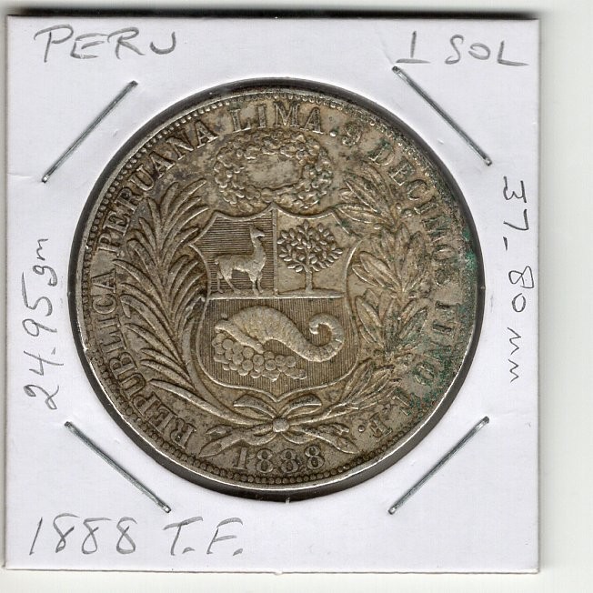 Read more about the article 1888 TF – PERU Un Sol Silver Crown