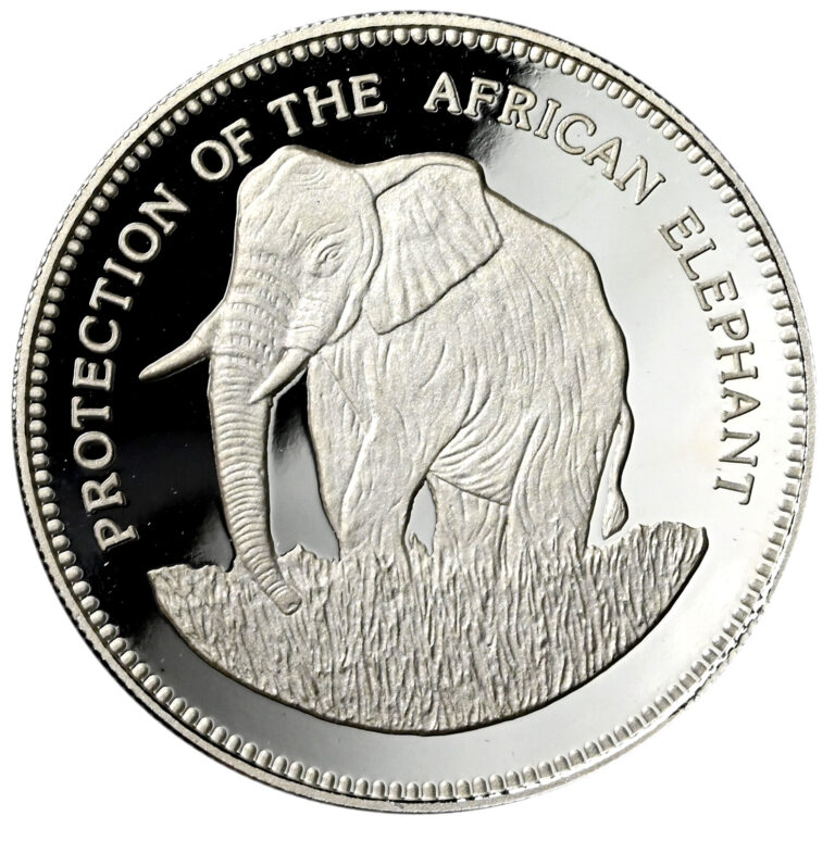 Read more about the article EQUATORIAL GUINEA 7000 Francs 1993 Silver Proof ‘Endangered Wildlife – ELEPHANT’