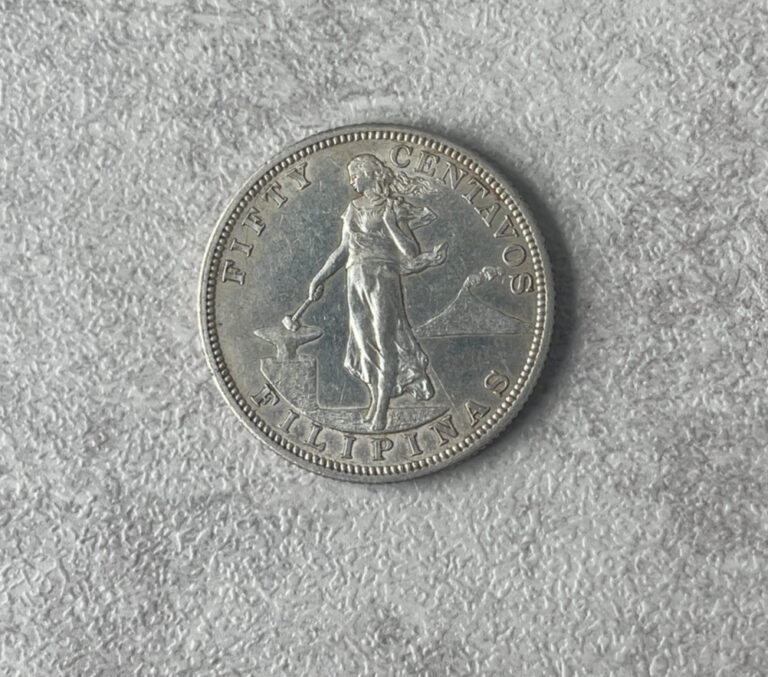 Read more about the article 1904 S Philippines 50 Centavos – San Francisco – Cleaned – Silver L2