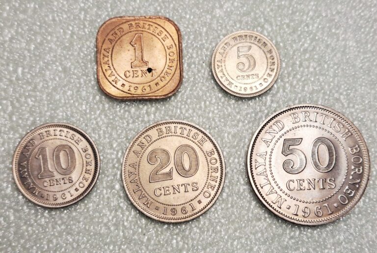 Read more about the article 1961 Malaya and British Borneo 1 Cent – 50 Cents Coin Set UNC