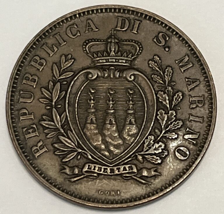 Read more about the article SAN MARINO 1893 R 10 CENTESIMI COIN