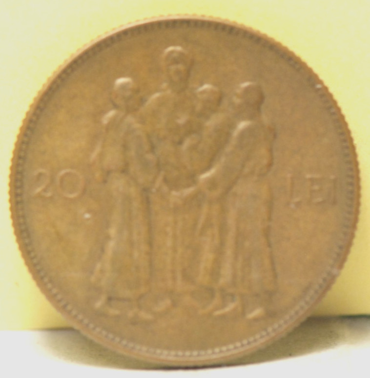 Read more about the article Romania  1930 20 Lei  KM50  Very Fine  Very Scarce  NR  10-9