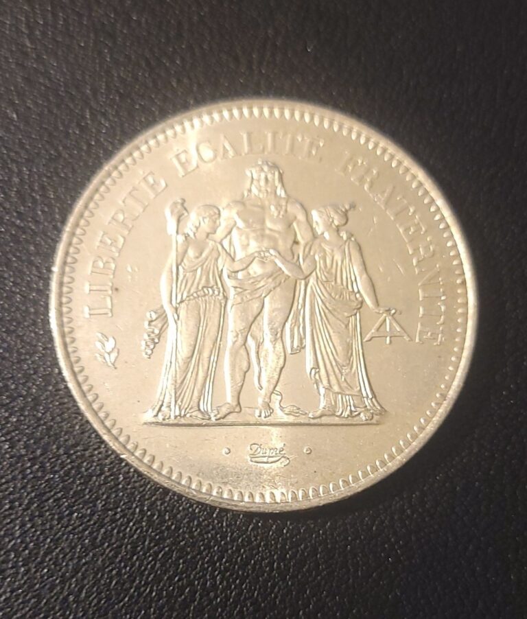 Read more about the article 1977 France 50 Francs Large Silver UNC Coin Hercules Justice