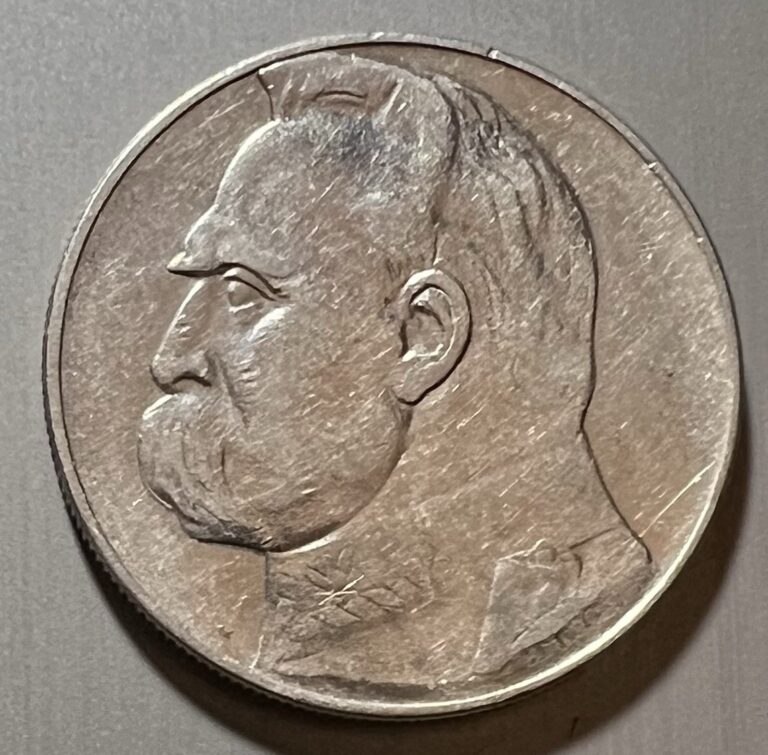 Read more about the article POLAND – 1935 PILSUDSKI SILVER 10 ZLOTYCH BETTER GRADE CLEANED