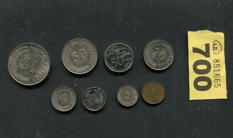 Read more about the article Set of  8   coins  of   Singapore