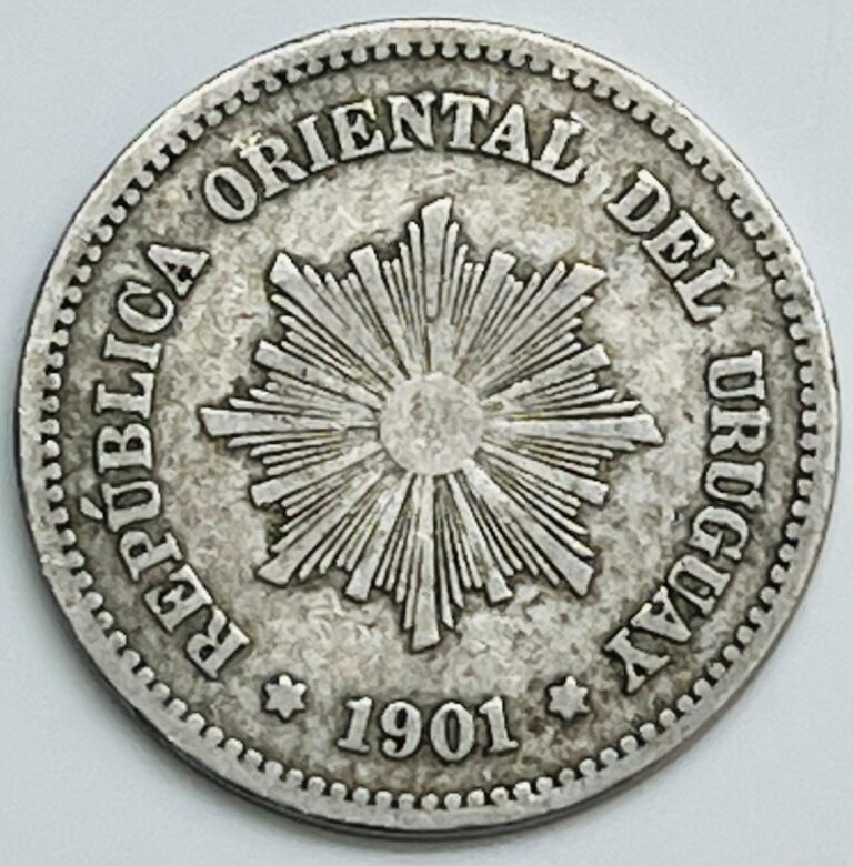 Read more about the article 1901 Uruguay 5 Centesimos KM# 21 Circulated Condition