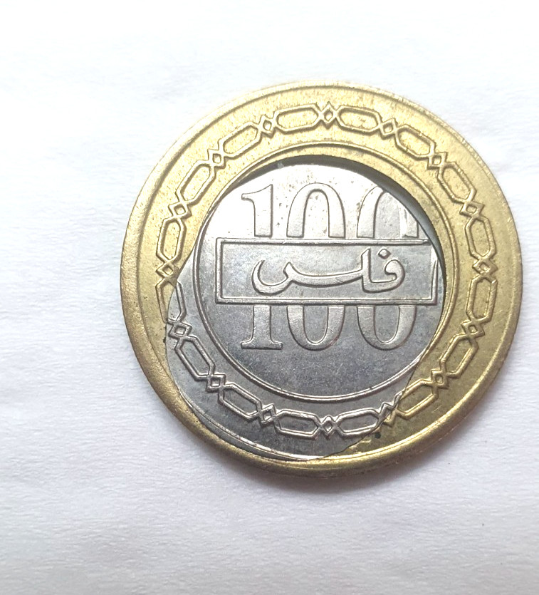 Read more about the article KINGDOM OF BAHRAIN  RARE 100 FILS COIN   MINT ERROR 1995