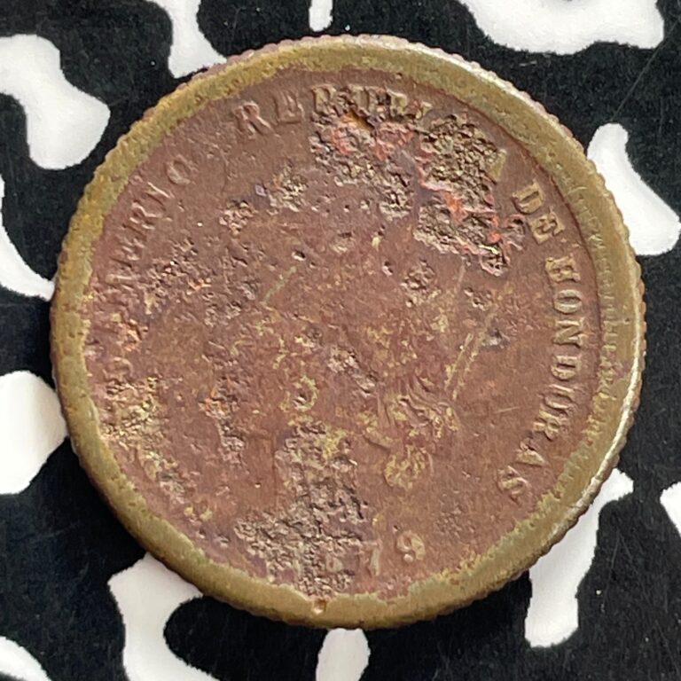 Read more about the article 1879 Honduras 1 Centavo Lot#JM0190 Very Scarce! Corrosion  KM#40
