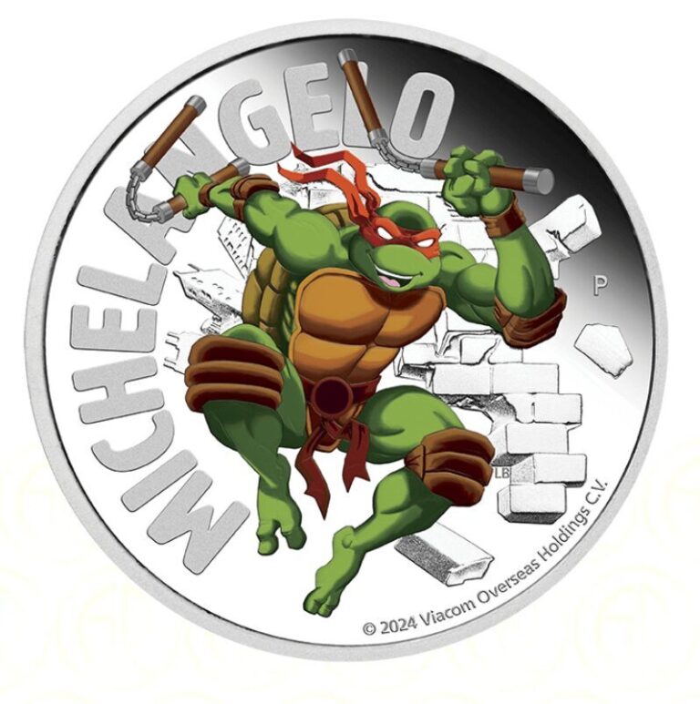 Read more about the article 2024 Tuvalu Teenage Mutant Ninja Turtles Michelangelo Proof 1 oz Silver Coin
