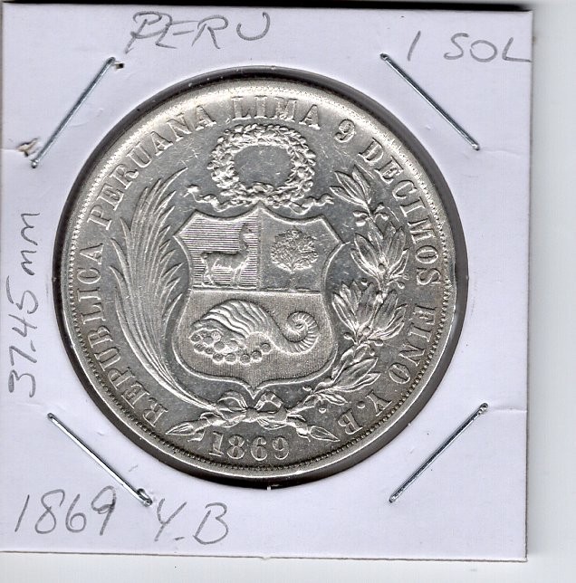Read more about the article 1869 YB – PERU Un Sol Silver Crown