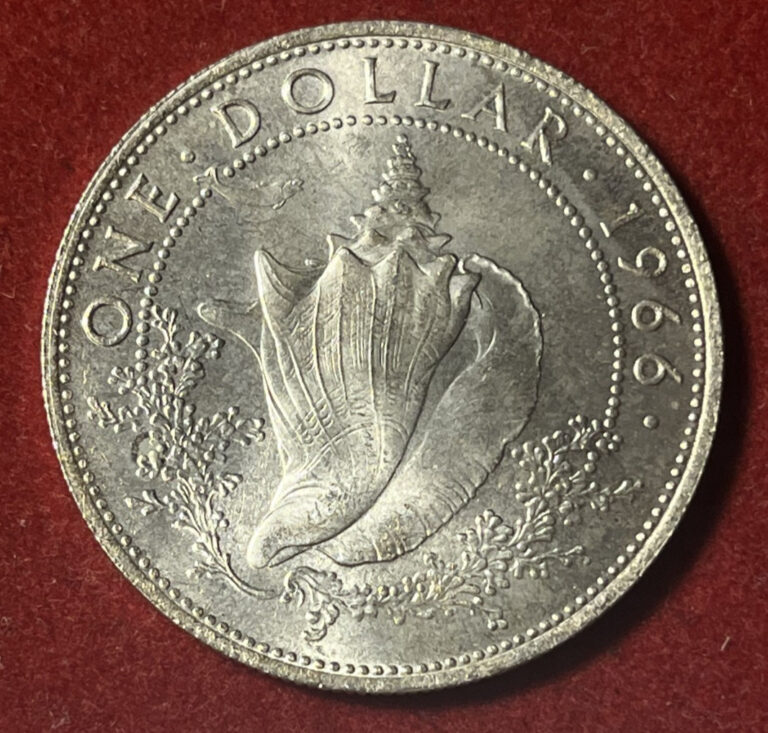 Read more about the article Bahamas Dollar 1966 Silver Coin KM#8 T8319
