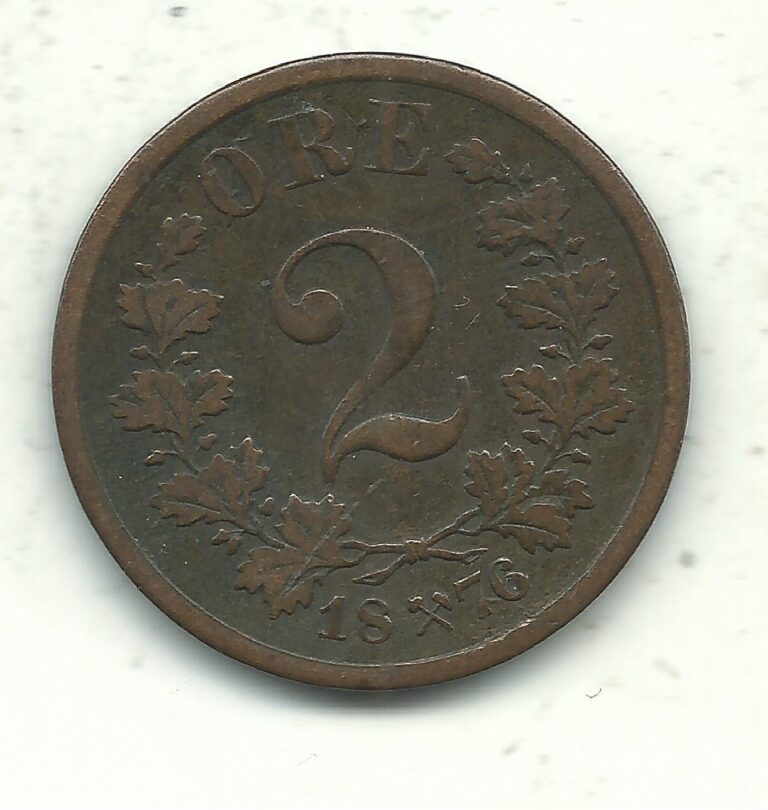Read more about the article VERY NICELY DETAILED BETTER GRADE 1876 NORWAY 2 ORE COIN-MAY532