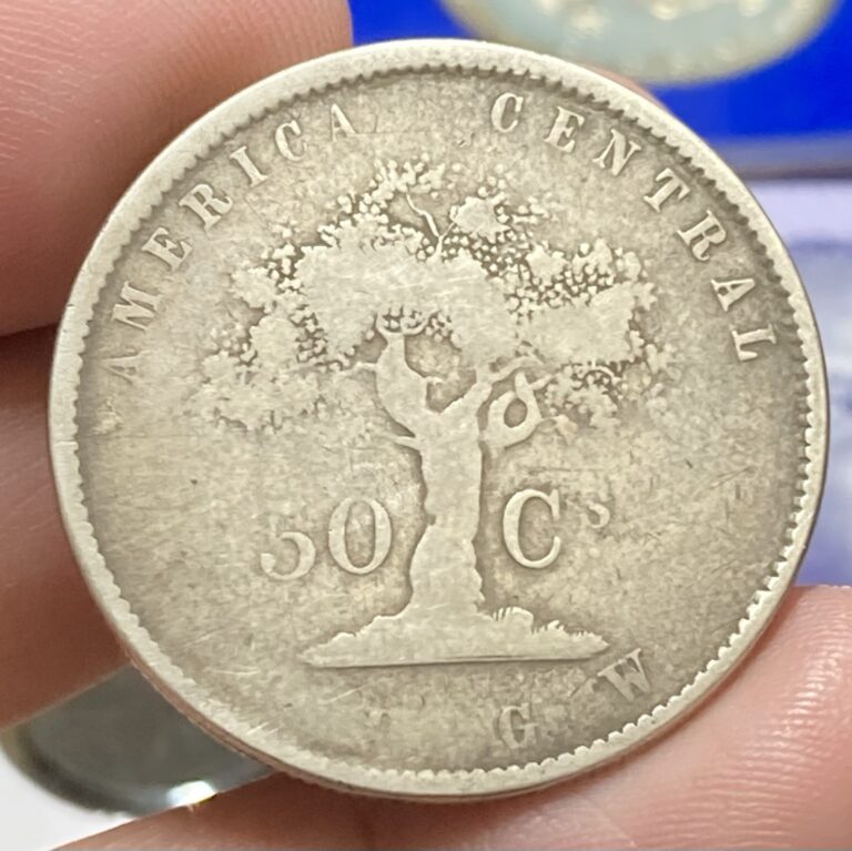 Read more about the article COSTA RICA KM112 50 Centavos 1865 Low Mintage 29K Rare