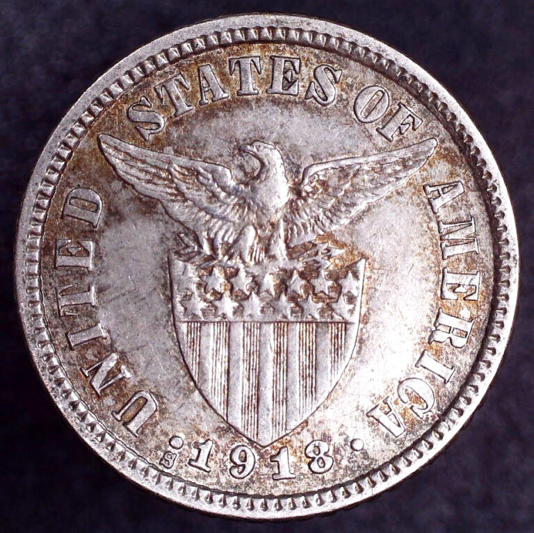 Read more about the article Silver 1918-S Philippines  United States Administration 10 Centavos Coin