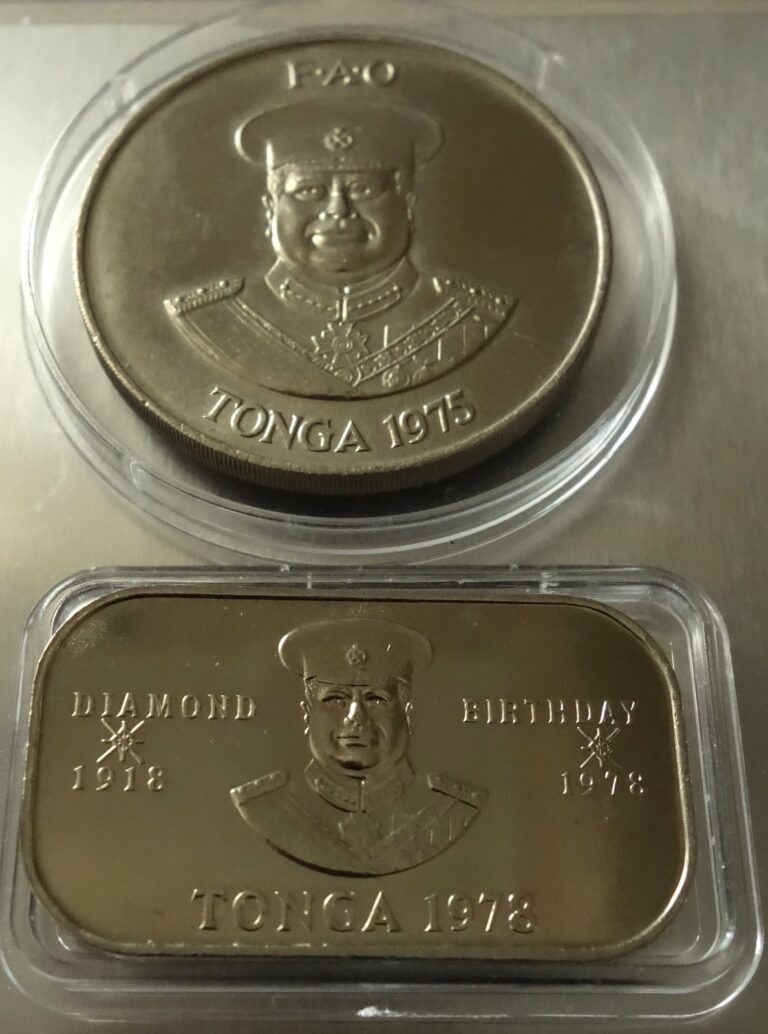 Read more about the article TONGA  A SET OF TWO [2] COINS  1975 and 1978  COPPER-NICKEL UNC