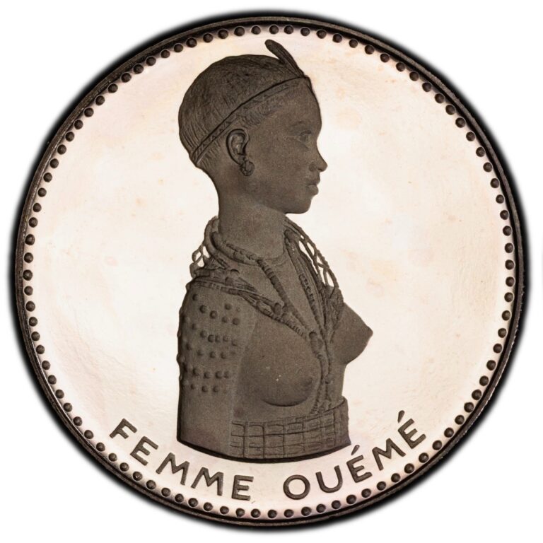 Read more about the article PR67DCAM 1971 Dahomey (Benin) 500 Francs Silver (.999) Proof PCGS- Lightly Toned