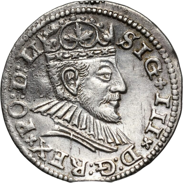 Read more about the article Silver Coin 	Duchy of Livonia Sigismund III Vasa  trojak 1590  Riga