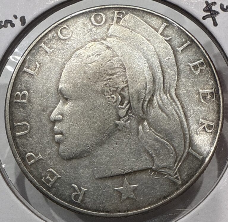 Read more about the article 1962 One Dollar Liberia $1 Silver Coin