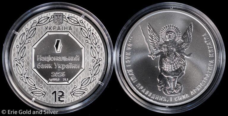 Read more about the article 2025 Ukraine Michael the Archangel 1 oz Silver Coin w/ Capsule