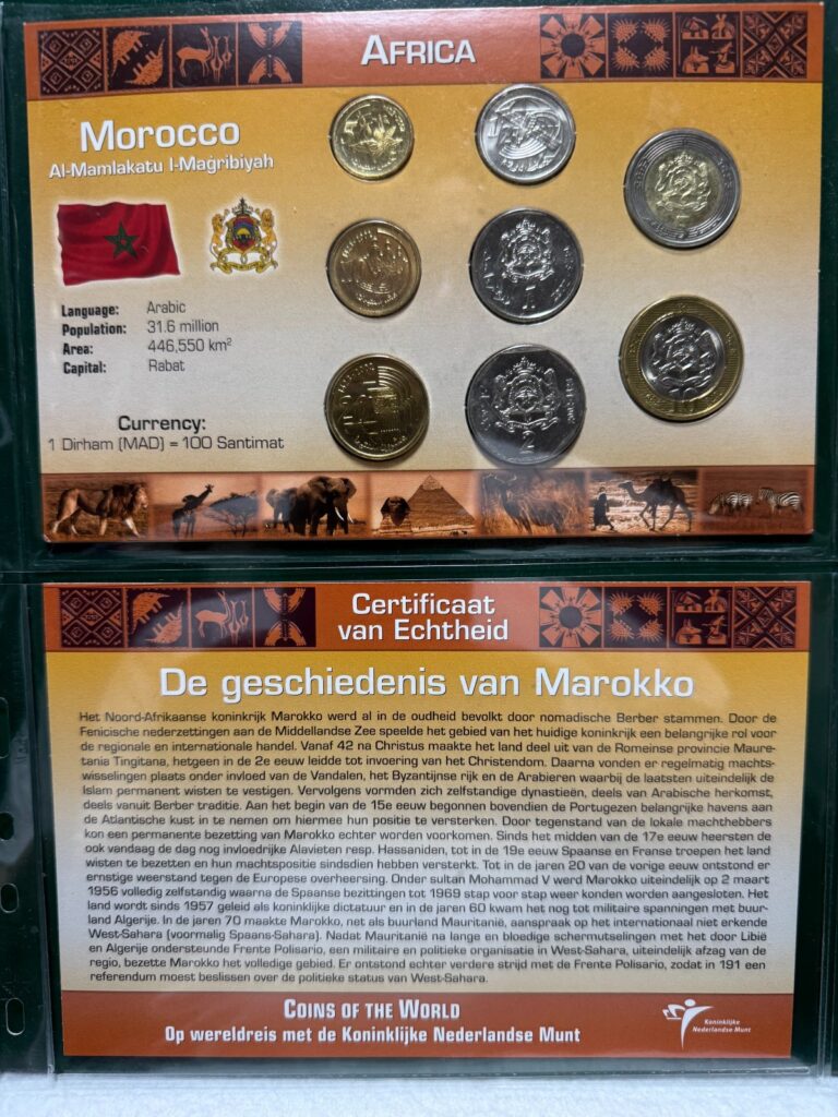 Read more about the article Littleton World Coin Set – Morocco 8 coins with card