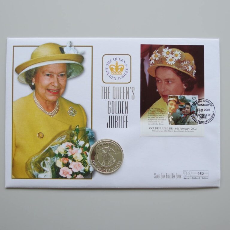 Read more about the article 2002 The Queen’s Golden Jubilee Silver Proof Coin Covers – Worldwide PNC FDC
