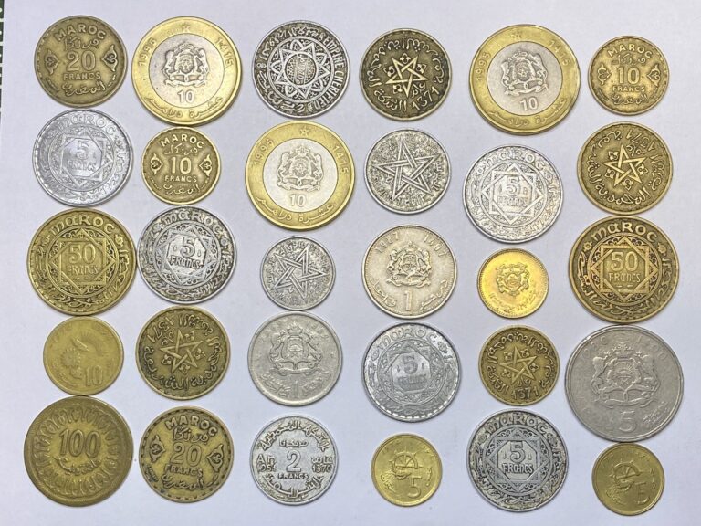 Read more about the article Lot of 30 Circulated Foreign / World Coins From Morocco  Africa
