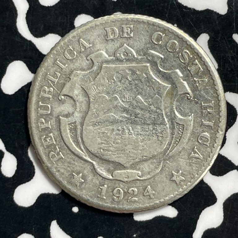 Read more about the article 1924 Costa Rica 25 Centimos Lot#C0474 Silver!