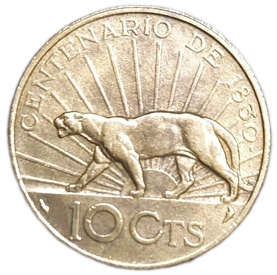 Read more about the article 1930 Uruguay 10 Centesimos Old Cleaned Coin 100th Anniv. Constitution KM 25 Puma