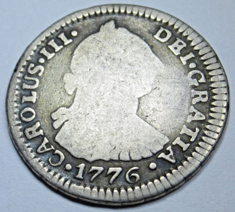 Read more about the article 1776 Spanish Bolivia Silver 1 Reales Genuine Antique US Colonial Pirate Coin